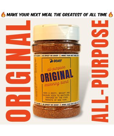 GOAT Original Seasoning Blend & Rub - the perfect all-rounder seasoning for meat seafood poultry and almost anything. Extra-large 225g Shaker. Delicious spice blend and seasoning. - Buy Online on GoSupps.com