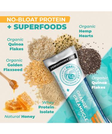 Daryl's Bars Orange Creamsicle On the Go Whey Protein Bars Gluten Free Low Sugar 20gr of Protein Snack Meal Replacement Pack of 1 Orange Creamsicle 12 Count (Pack of 1) - Buy Online on GoSupps.com