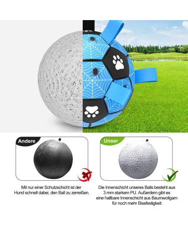 X Xben Dog Toys Ball - 20cm Interactive Football for Small & Medium Dogs | Durable Inflatable Perfect for Indoor & Outdoor Play - Buy Online on GoSupps.com