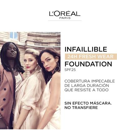 L'Or al Paris Liquid Foundation Full Coverage Lasting Wear With Vitamin C and SPF 25 Infallible 32H Fresh Wear 120 Vanilla (Pack of 5) 120 30 ml (Pack of 5) - Buy Online on GoSupps.com