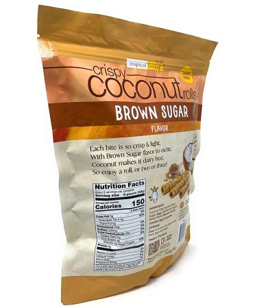 Crispy Coconut Rolls with Brown Sugar, Roasted Sesame Seeds, Dairy-Free, Coconut Milk - 10.5 OZ - Buy Online on GoSupps.com