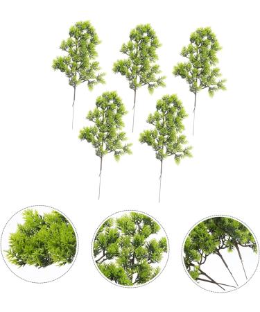 ABOOFAN 25 Pcs Simulated Pine Leaves Xmas Pine Branches Party Adornment Preserved Eucalyptus Halloween Wreath Branches Faux Plant Green Pine Needles Home Goods Decor Plastic Thuja Leaf Dark Greenx5pcs mediumx5pcs - Buy Online on GoSupps.com