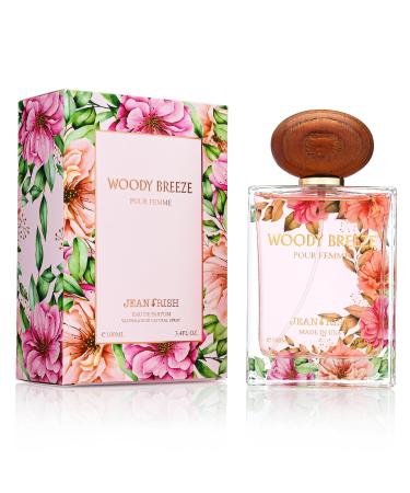 Jean Rish Woody Breeze Eau De Parfum - Perfume for Women (3.4 Fl Oz / 100ml) with Black Currant Iris & Praline Notes - Long Lasting and Luxury Fragrance - Buy Online on GoSupps.com