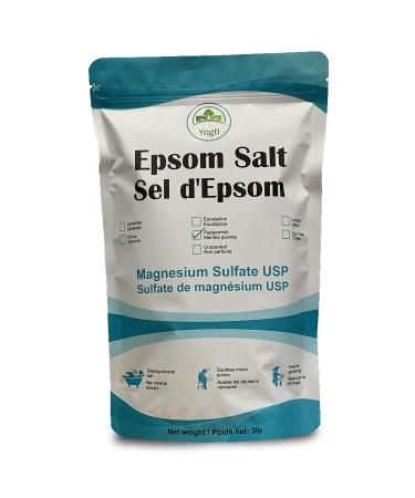 Yogti Peppermint Epsom Salt 3 pound 1.37 kg (Pack of 1)
