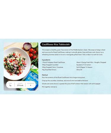 Fullgreen Cauliflower Rice - Low-Carb & Low-Cal - 89% Less Carbs Than Rice - Vegan, Gluten/Grain Free - Non GMO - 6 Pouches - Buy Online on GoSupps.com