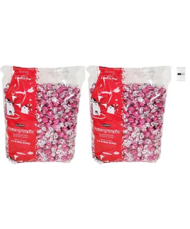 Candy Bulk: KRINOS - POMEGRANATE - Hard Candy Bags - Hard Candy Bulk Candies - Bonbon - Individually Wrapped Candy - Candy Bags - Bulk Candy - Custom Value Bundle Branded Pack of 2 (POMEGRANATE)