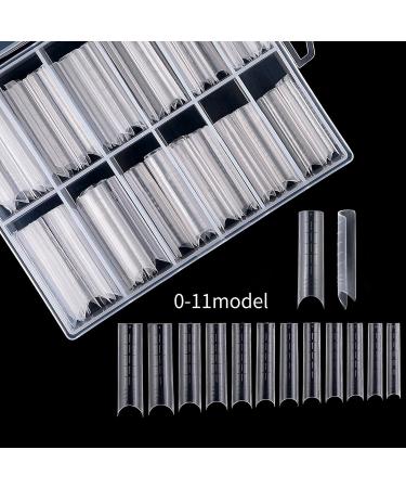 Kalolary Nail Extension Set - 120 U-Curve Nail Tips 50 Art Forms Nail Clips & Dual-Ended Brush | DIY Nail Art Tools for Stunning Manicures - Buy Online on GoSupps.com