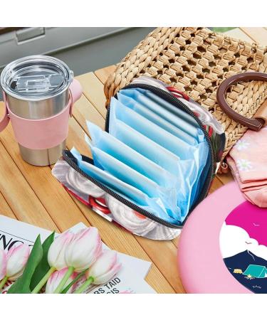 Muoooum Ladies Tie Storage Bag | Merry Christmas Menstrual Cup Pocket | Portable Feminine Products Storage for Teens | Color 9 - Buy Online on GoSupps.com