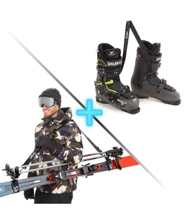Sklon Ski Strap and Pole Carrier + Ski Boot Strap | Avoid The Struggle and Effortlessly Transport Your Ski Gear Everywhere You Go