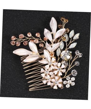 Didiseaon 1pc Elegant Hair Comb Bridal Pearl Hair Comb Rhinestone Wedding Comb Colorful Hair Cuffs Bridal Headpiece Wedding Bridal Hair Clip Floral Hair Comb Tiara Accessories Crystal Bride - Buy Online on GoSupps.com