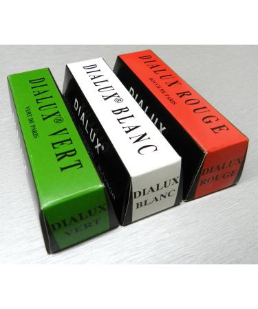 JEWELERS ROUGE POLISH GOLD SILVER JEWELRY DIALUX ROUGE GREEN WHITE & RED -3 BARS