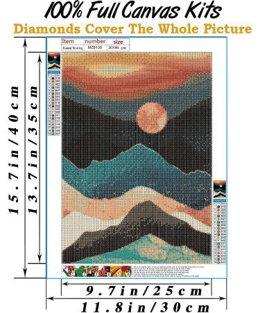 Hestarcul Diamond Painting Mountain Kit - Abstract Scenery Diamond Art for Adults (12x16) - Buy Online on GoSupps.com