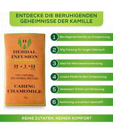 Caring Chamomile - 100% Natural Chamomile Leaf - As Used In Cafes - 30 g - Herbal Infusion - Buy Online on GoSupps.com