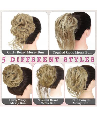 Fulang 5-Pack Large Bun Hairpieces with Elastic Band - Wavy Natural Synthetic Hair Scrunchies for Women - Messy Bun Hair Extensions & Updos (27/86) - Buy Online on GoSupps.com