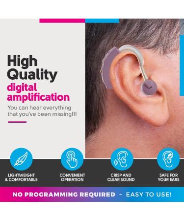 Set of 2 Small Noise-Reducing Digital Devices for Adults, Seniors & Women - Purple - Buy Online on GoSupps.com