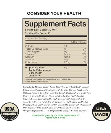 Complete Natural Products Urinary Tract Complete 16oz - Liquid Supplement for Urinary Tract Health with Organic Cranberry, D-Mannose, Beet Root, Fennel Seed, and Turmeric 16 Fl Oz (Pack of 1) - Buy Online on GoSupps.com