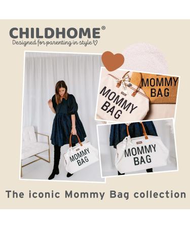 Childhome Mommy Bag - Large Capacity Travel & Changing Bag with Wrap Pocket Adjustable Strap & Insulating Divider - Teddy Ecru - Buy Online on GoSupps.com