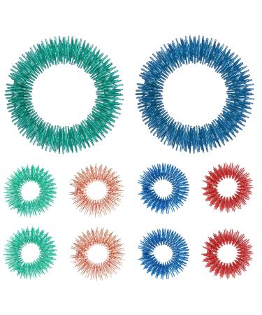 Disorder 10 pieces acupressure ring set anti-stress battery pressur rings massage rings for fingers and wrists sensory stress relief finger toys for ADHD AUTISM