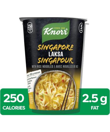 Knorr Rice Noodle Cup for a Light Soup Meal or Snack Ready in 5 mins Singapore Laksa Low Fat Vegetarian and no Artificial Flavours 70 g ( 8 Count ) - Buy Online on GoSupps.com