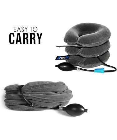 BRANFIT Cervical Neck Traction Device Adjustable & Inflatable Neck Support Pillow for Chronic Pain Relief & Spine Alignment - Buy Online on GoSupps.com
