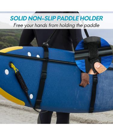 Haimont Paddle Board Carry Strap - Adjustable Heavy-Duty SUP Carrying Sling for Paddleboards, Surfboards, Canoe, and Kayaks - Black - Buy Online on GoSupps.com