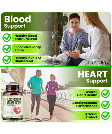 Blood Pressure & Heart Health Support Supplement - Hawthorn Berry & Hibiscus Vitamins for Healthy Hypertension & Circulatory Wellness - Buy Online on GoSupps.com
