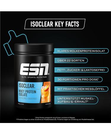 ESN ISOCLEAR Whey Isolate Protein Powder & Ultrapure Creatine - Peach Iced Tea (908g & 500g) - International Shipping Available - Buy Online on GoSupps.com