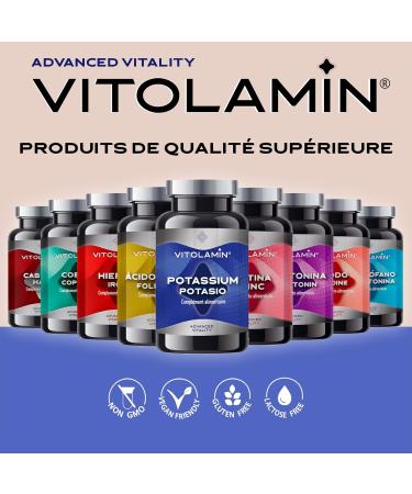 Potassium Vitolamine 180 Vegetarian Tablets - Contributes to the normal functioning of the muscles and nervous system - Buy Online on GoSupps.com
