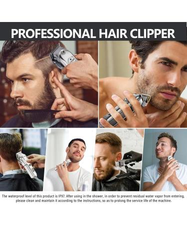 Beard Trimmer Hair Clippers Men Electric Beard Trimmers for Men Professional Cordless Hair Trimmer Cordless Rechargeable Hair Clippers with LED Display & 8 Limit Combs - Buy Online on GoSupps.com