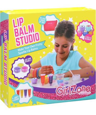 GirlZone Lip Balm Making Kit - 25-Piece Makeup and Lip Gloss Set with Glitters, Stickers & More - Fun Girls Toys Age 8 - Great Gift Idea - Buy Online on GoSupps.com