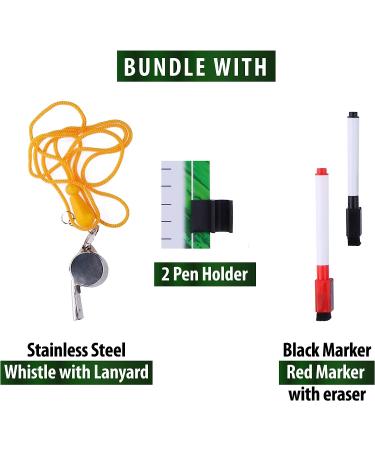Coach's Clipboard Bundle: Dry Erase Board with Whistle & Markers - Double Sided for Soccer Coaching - Buy Online on GoSupps.com