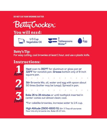 Betty Crocker Fudge Brownie Mix 290g Pouch - Delicious Brownie Mix (1 Pack) - Buy Online on GoSupps.com