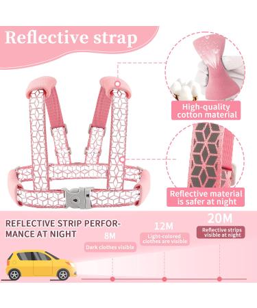 Girls Toddler Leash | Child Safety Harness | Anti Lost Wrist Link | Reflective Pink Leash 4-in-1 Walking Assistant | Butterfly Design | Ideal Gift - Buy Online on GoSupps.com