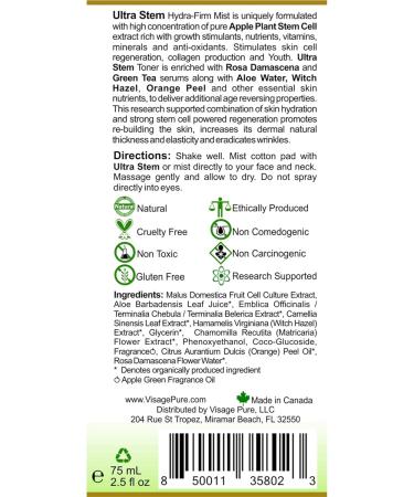 Ultra Stem Regenerative Anti-Aging Toner | Extra Strength Stem Cell Formula | Tightens Skin & Minimizes Pores | Organic & Physician-Formulated - Buy Online on GoSupps.com