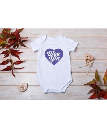 Hippowarehouse Wee Yin Scottish Baby Vest Bodysuit (Short Sleeve) - White - Buy Online on GoSupps.com