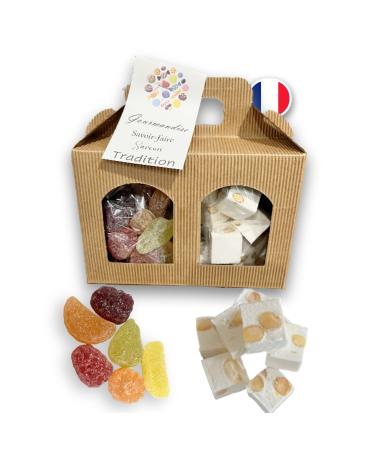 Coffret de P tes de fruits et Nougats tendres - Id e cadeaux plaisir et original - Box surprise offrir - Panier de confiserie sucr e specialites artisanales parfum fruit et nougat tendre