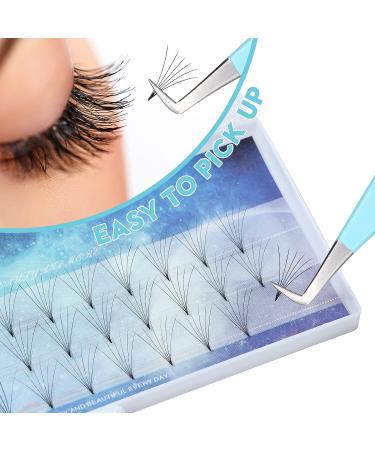 Ms. Queen Volume Fiber Tip Grip Lash Tweezers - Blue | L-Shape Boot Mega Volume Mink Lashes Tweezers - Buy Online on GoSupps.com