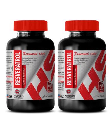 Trans-RESVERATROL Supplement - Berry resveratrol resveratrol Supplement resveratrol Complex Pure resveratrol Extract Daily resveratrol Capsules Resveratrol for Wellness Red Wine 2Bot