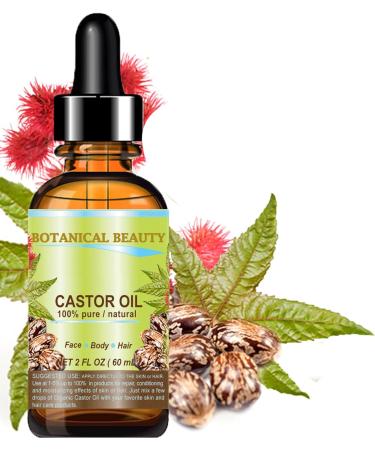 Buy 100% Pure Cold Pressed Botanical Beauty Castor Oil - Natural Carrier Oil for Face Skin Hair Eyelashes Brows & Nails - 2 Fl. oz (60 ml) - International Shipping Available - Buy Online on GoSupps.com