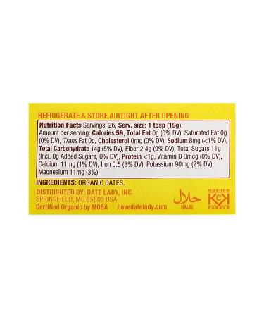 Date Lady Organic Date Paste (2.2 lbs) - 100% Organic Dates for Vegan, Paleo, and Gluten-Free Baking - Non-GMO & Kosher Certified - Buy Online on GoSupps.com