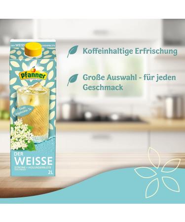 Buy Pfanner The White Lemon Elderflower Iced Tea - 2L Tetra Pak | Directly Brewed Tea with Lemon Juice - International Shipping Available - Buy Online on GoSupps.com