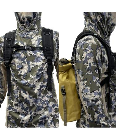 Bassdash Adjustable Padded Shoulder Straps for Backpack Dry Bag - Black Adult, Metal Clips | Replacement Straps - Buy Online on GoSupps.com