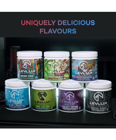 LevlUp Shiny Dragon Gaming Booster - Dragonfruit & Lychee Flavour 320g - 40 Servings - Buy Online on GoSupps.com