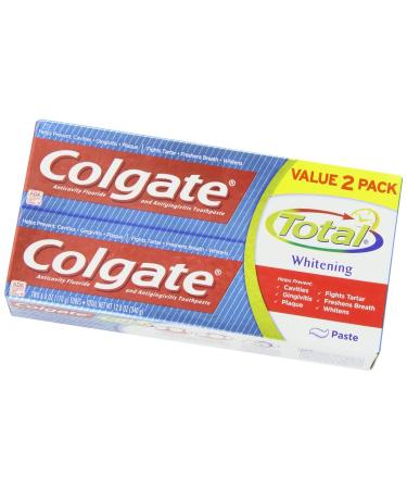 Colgate Total Whitening Toothpaste Twin Pack - 6oz (2 Pack) | Freshens Breath & Fights Cavities - Buy Online on GoSupps.com