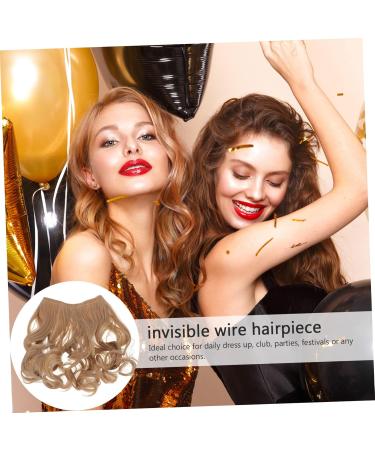 minkissy extension hair clips front lace hair piece hairpin wave hair clips for curls hairpiece wig clip invisible props girl fishing line bangs Hair piece scroll curly wig with bangs 40x16x0.6cm 27/613# - Buy Online on GoSupps.com