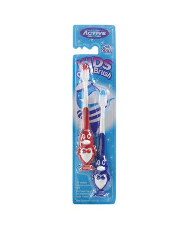 Active Oral Care Kids Penguin Quick Brush 2-Pieces Assorted