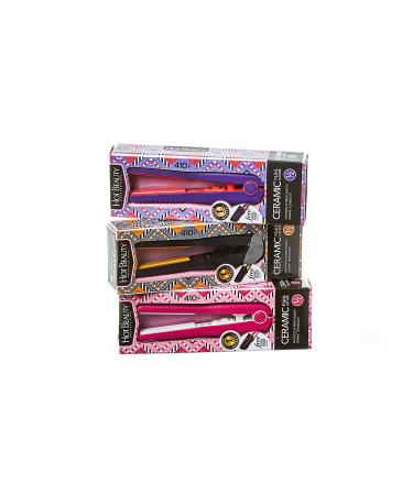 Hot Beauty Ceramic Mini Flat Iron 1/2 - Anti-Frizz Extreme Smooth (Violet) | Travel Pouch Included - Buy Online on GoSupps.com