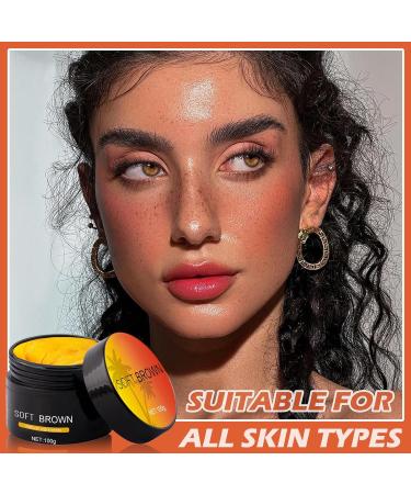 Soft Brown Tanning Gel - Natural Carrot Sun Tanning Cream with Brush (100g) - Perfect for Outdoor & Sunbeds - Buy Online on GoSupps.com