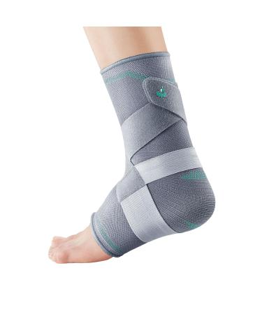 OPPO 2302 Adjustable Deluxe Ankle Stabilizer Strap with Extra-firm Support for Women & Men with Ankle Sprain Ankle Instability and more (Gray Medium)