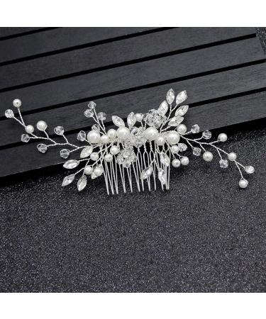 Hair Clips Hair Combs Slides Clips Bridal Flower Hair Pins for Girls Women Hair Accessories - Buy Online on GoSupps.com